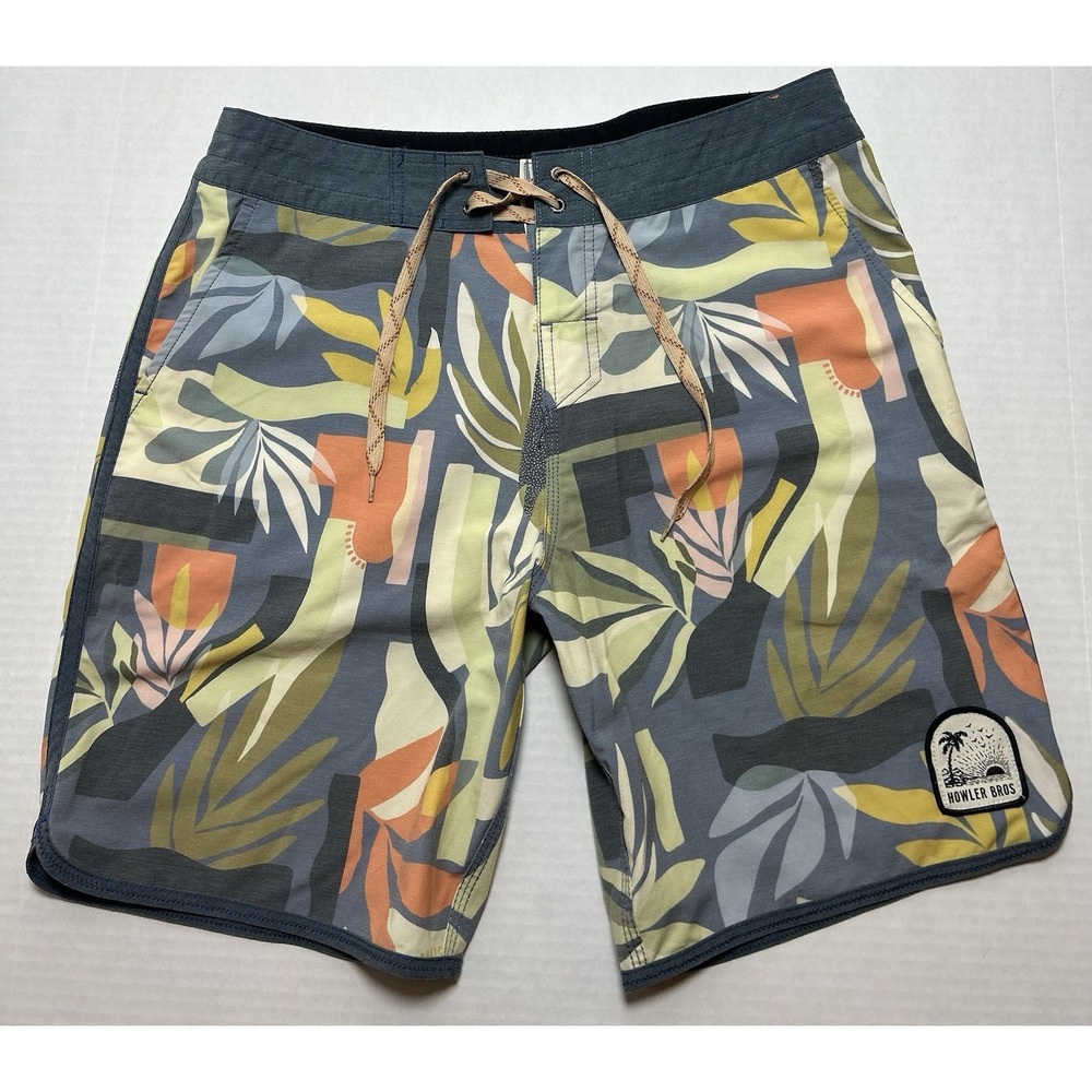 Howler Brothers Stretch Bruja Boardshorts Molecular Movement Mens 32 HB-43597